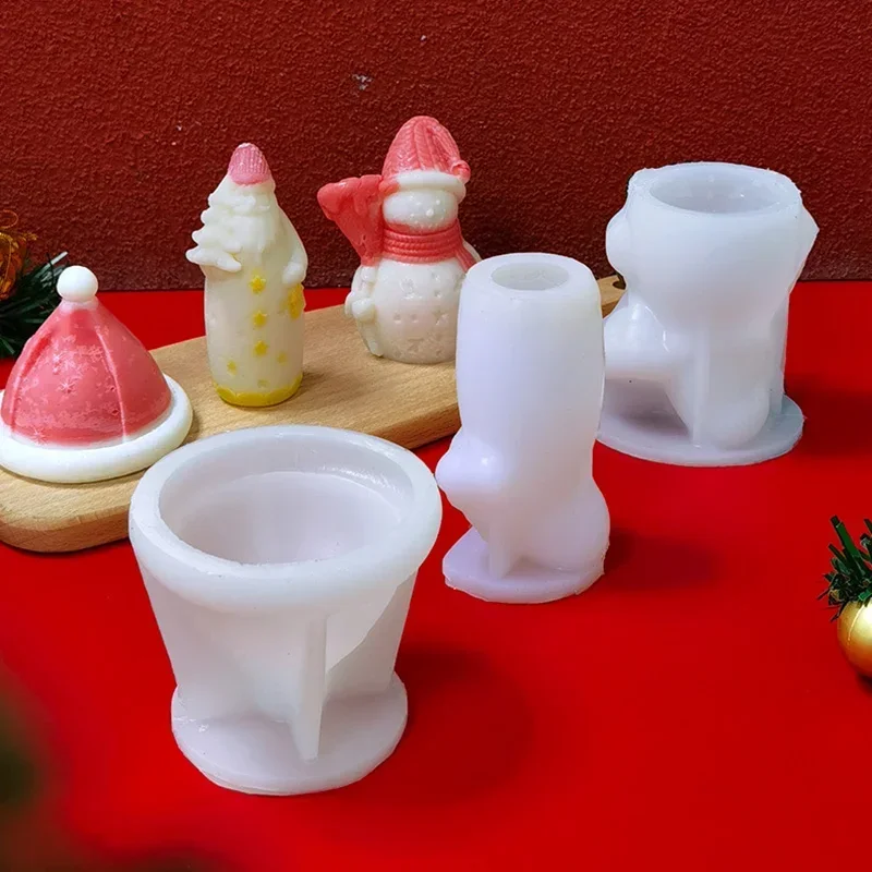 1Pc 3D Christmas Tree Candle Mold Silicone Mold Xmas Handmade Candle Making Mould Resin Mold DIY Plaster Soap Craft Making Tool