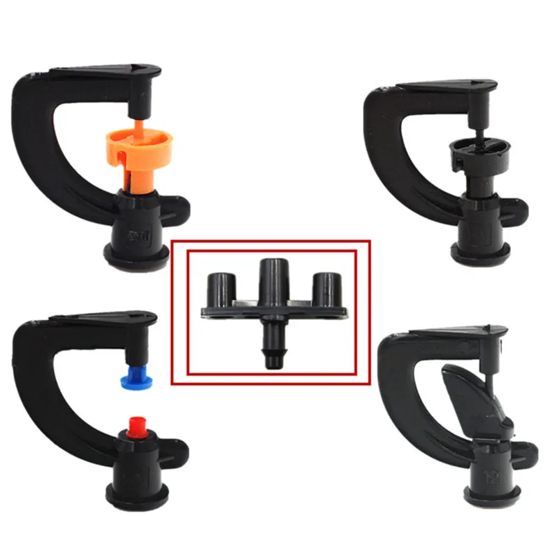 Gewächshaus-Rotationsbewässerungssprinkler, Tropfer, Tropfbewässerung, Garten, verstellbare Nebelstrahler, Pfahl, Mikrosprührefraktion