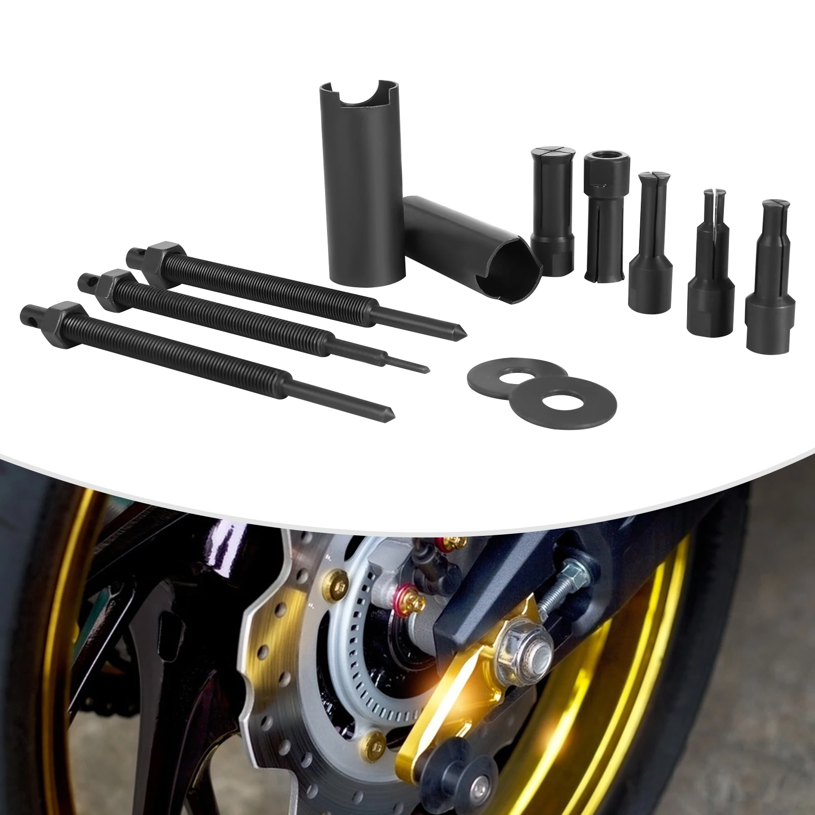 

Bearing Puller, High-Quality 45# Steel, Easy to Use, Compact & Lightweight, Durable, for Motorcycle & Electric Bike Bearing