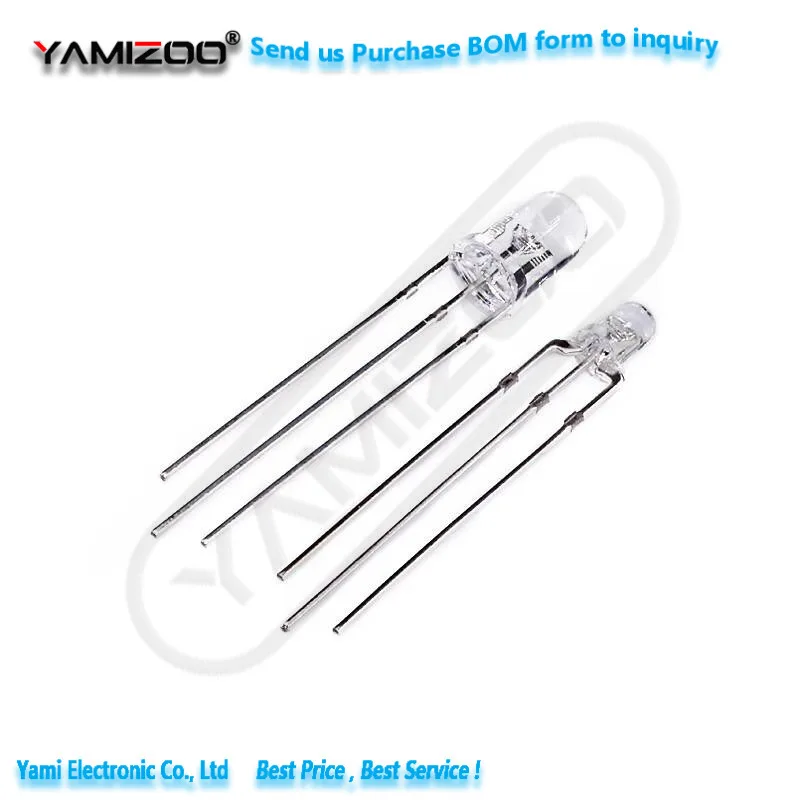 20 Stück 3MM LED-Licht mit gemeinsamer Kathode und Anode, 5MM Lampenperlen, Rot, Blau, Grün, Zweifarbig, 3-polige Leuchtdiode – Detail 2
