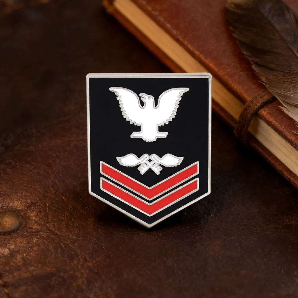 Aviation Support Equipment Technician Second Class As2 Rank Badge Military Style Eagle With Wings Lapel Pin Clothes Bag Accessor