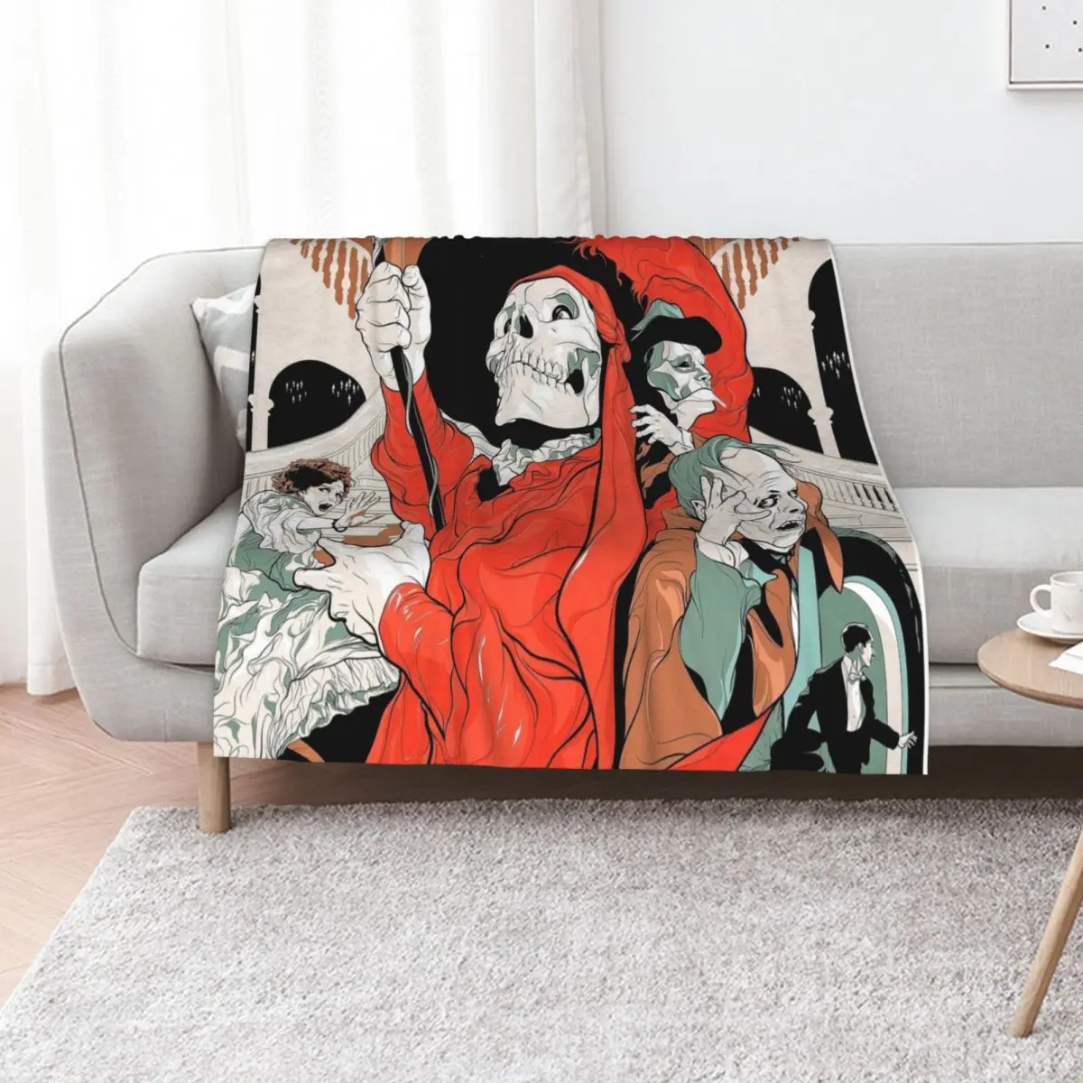 

The Phantom Of The Opera - Lon Cheney - The Nu Retro Poster Throw Blanket Sofa Quilt Bed Flannels Blankets