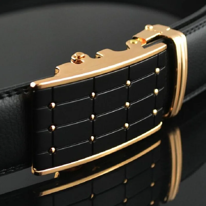 Genuine Leather Automatic Men\'s Belts Luxury Business Strap Belts for Men Designer Belts Male High Quality Fashion Waistband