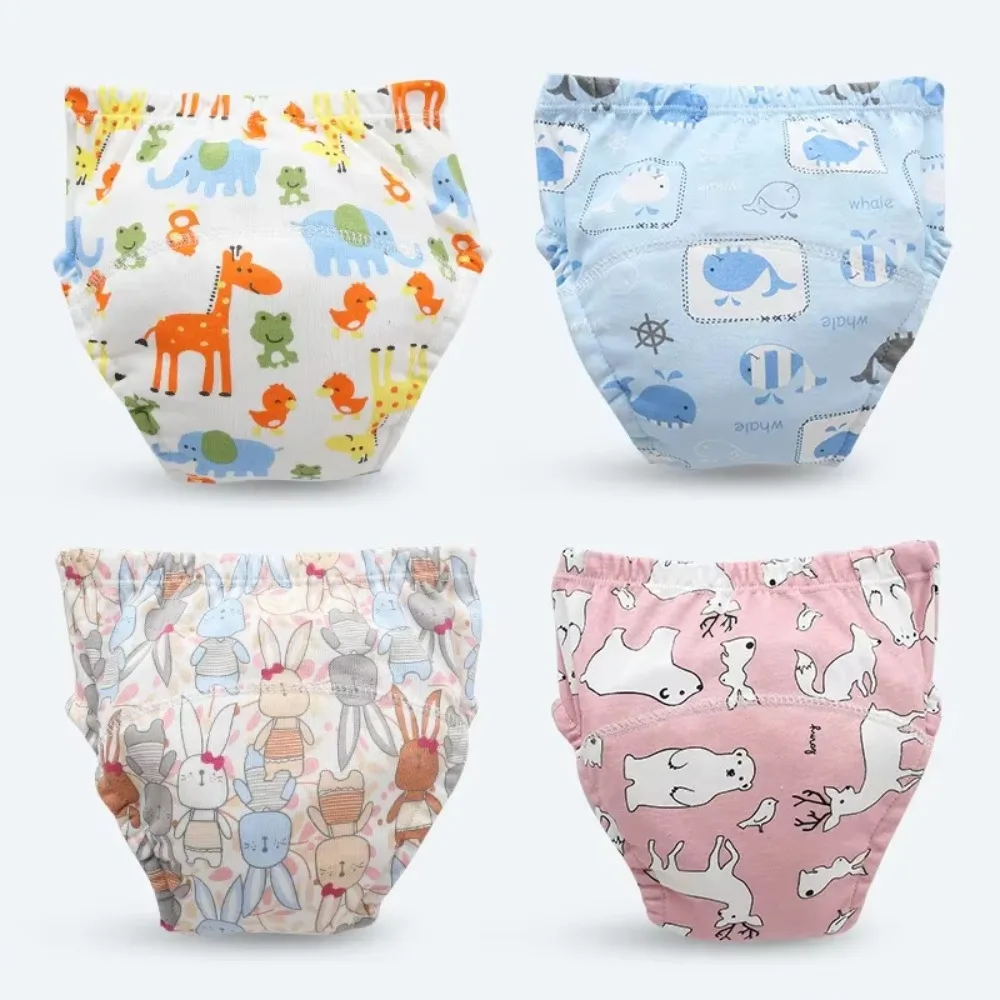 

Милые многоразовые детские подгузники, мягкие моющиеся трусики для младенцев, нижнее белье, сменные подгузники, детские тренировочные штаны для мальчиков и девочек