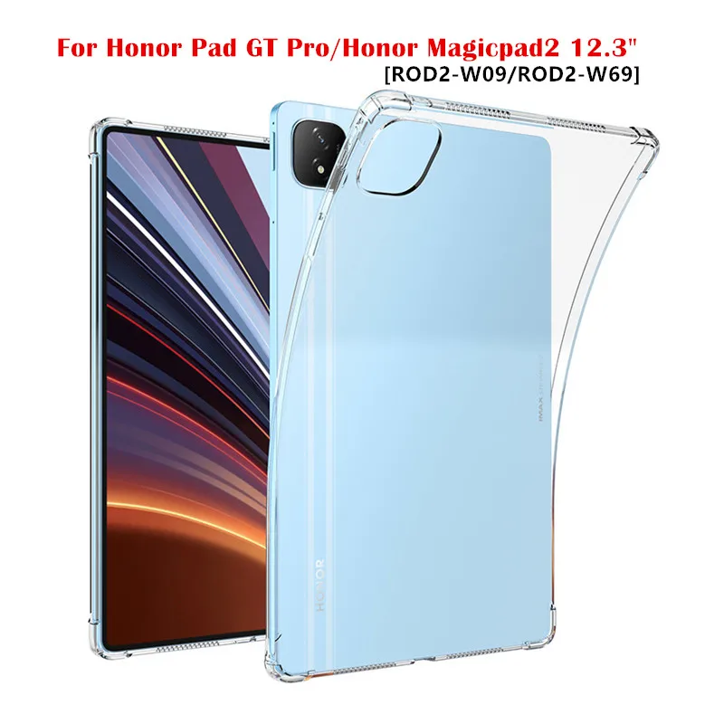 

For Huawei Honor Pad GT Pro 12.3 Protective Case ROD2-W69 Silicon Soft Airbag Transpare TPU Cover for Honor Magicpad2 12.3"funda