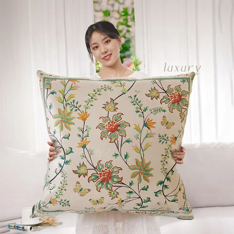 

Oversized American Style Sofa Pillow Detachable Cover Living Room Art Backrest Cushion New Arrival Home Textile