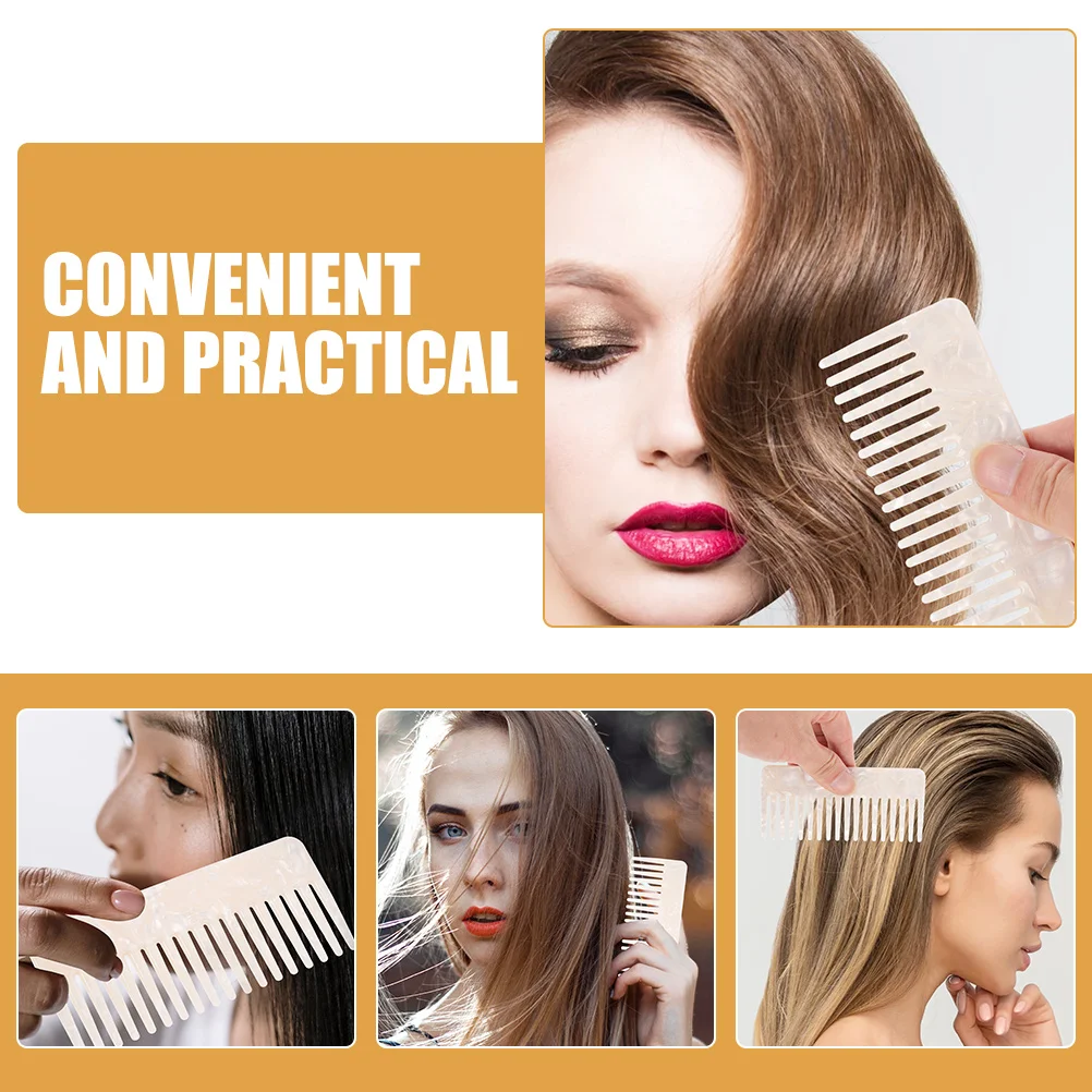 

2pcs Acetate Anti-Static Combs Durable Hair Comb For Curly Wet Hair Detangling Travel Home Styling Comb For Women