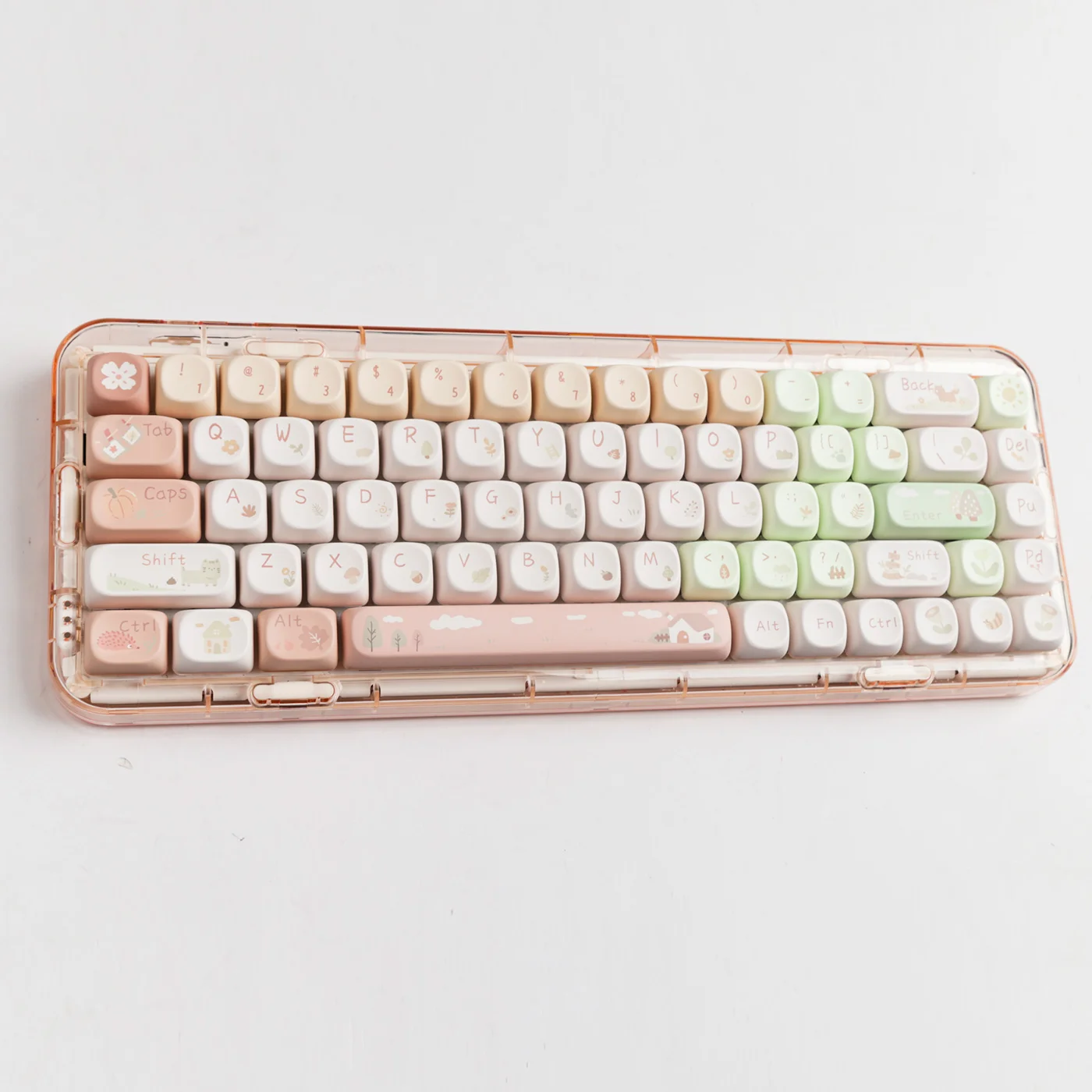 Forest hut keycaps MOA highly cute MAC cartoon hot sublimation Ningzhi HI75 98 99 F87