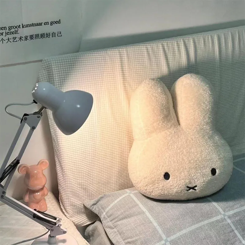 ميفي عيون سوداء لطيف دمية ألعاب من نسيج مخملي Kawaii السرير وسادة لينة مريحة وسادة أريكة وسادة دمى هدايا لفتاة وصبي