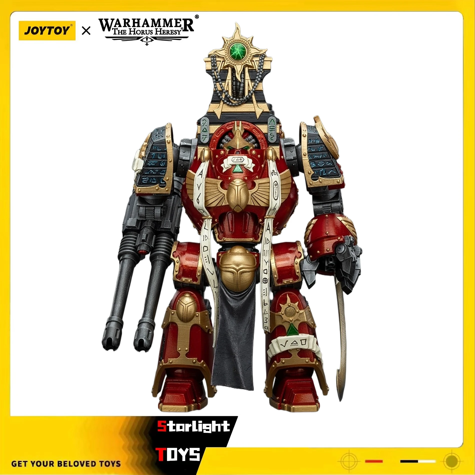 

JOYTOY 1/18 Action Figure Warhammer 40K Thousand SonsContemptor-0siron Dreadnought with Gravis Force Blade and Gravis Autocannon