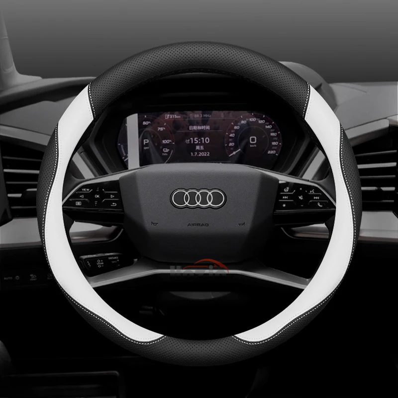 Leather Car Steering Wheel Cover for Audi A4 B7 B8 B9 B6 A3 8l 8v 8p 8y A6 C7 C6 C5 C8 4f Q3 F3 8u Q5 Fy Q7 etron 2011 - 2026