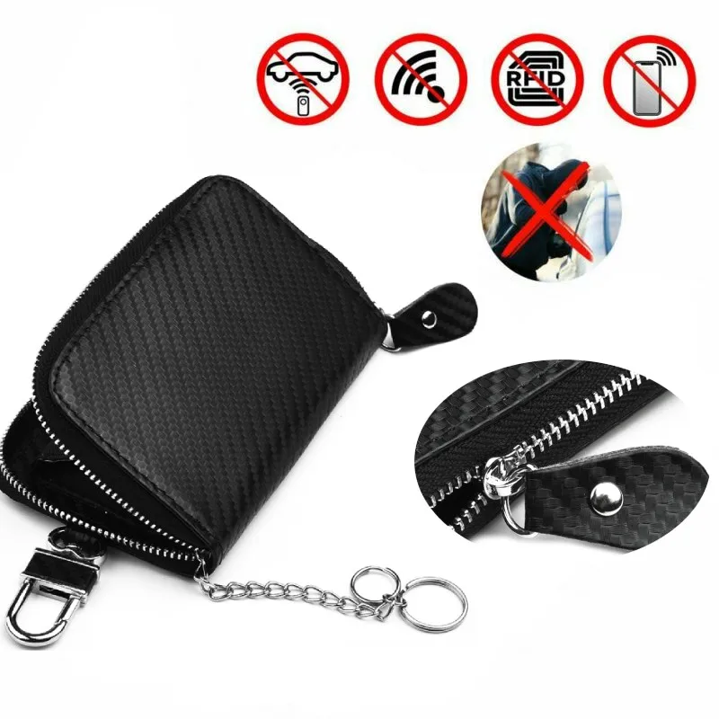 Car Key RFID Signal Shield Box Inner Black Faraday Cage Fob Pouch Keyless Shield Bag Dirty Resistant Durable Classic Car Part