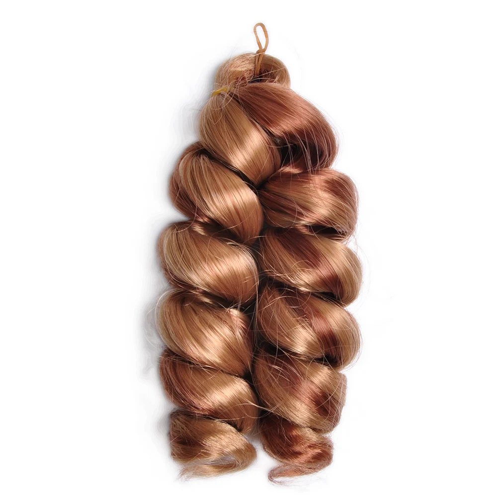 Capelli intrecciati ricci sciolti 12 pollici capelli intrecciati rimbalzanti Pre allungati treccia facile capelli all'uncinetto ricci ondulati capelli sintetici Bulk