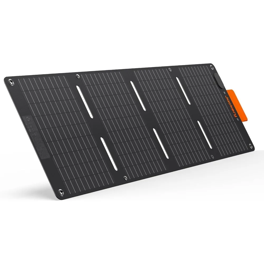 Portable Mini Solar Panel with USB-C and USB-A Ports, IP68 Waterproof, Suitable for Hiking and Camping, 40W