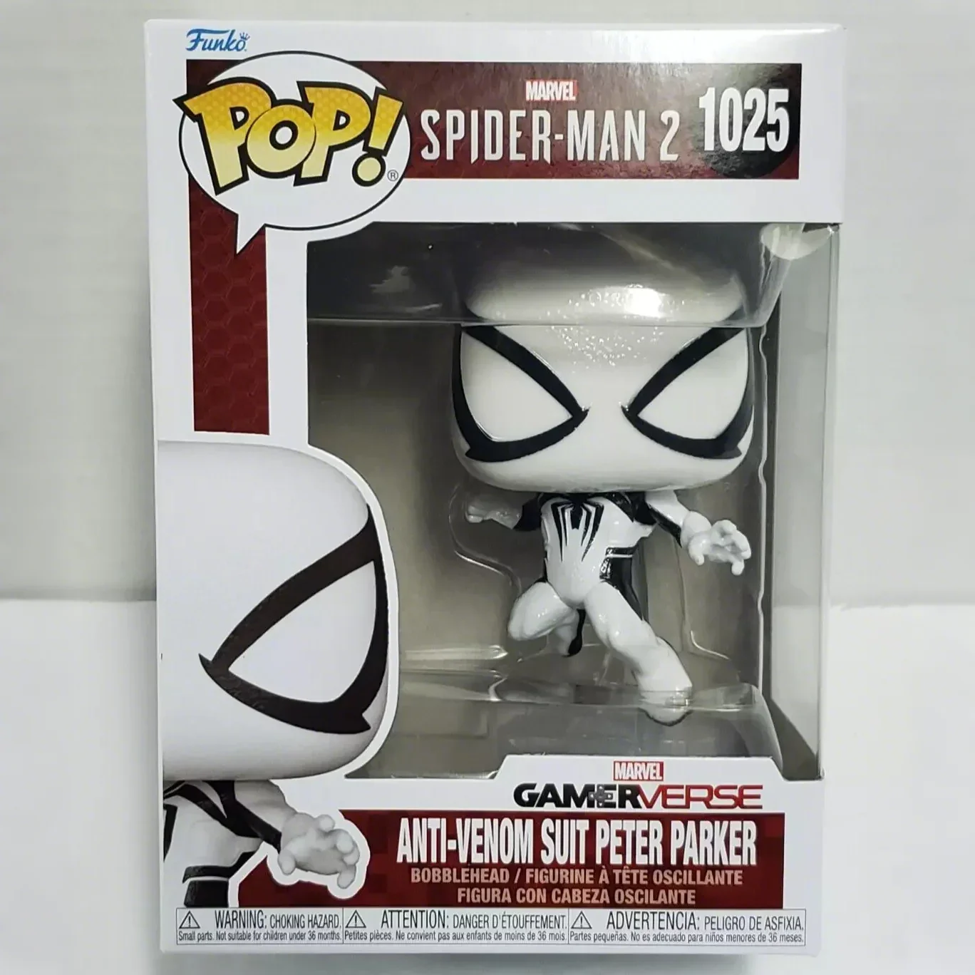 

Marvel Spider Man Figure Anti Venom Suit Peter Parker # 1025 Funko Pop 4.15 in Figures Collectible Limited Edition Model Toy