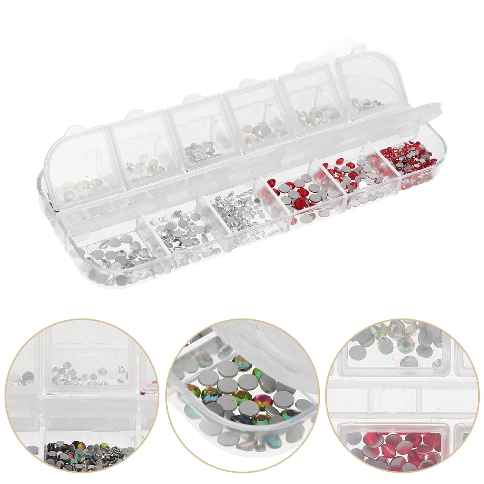 

NOLITOY 1 Box Nail Stickers Charms Rhinestones Nail Art Decorations Manicure Accessories Nail Design Supplies Ornament