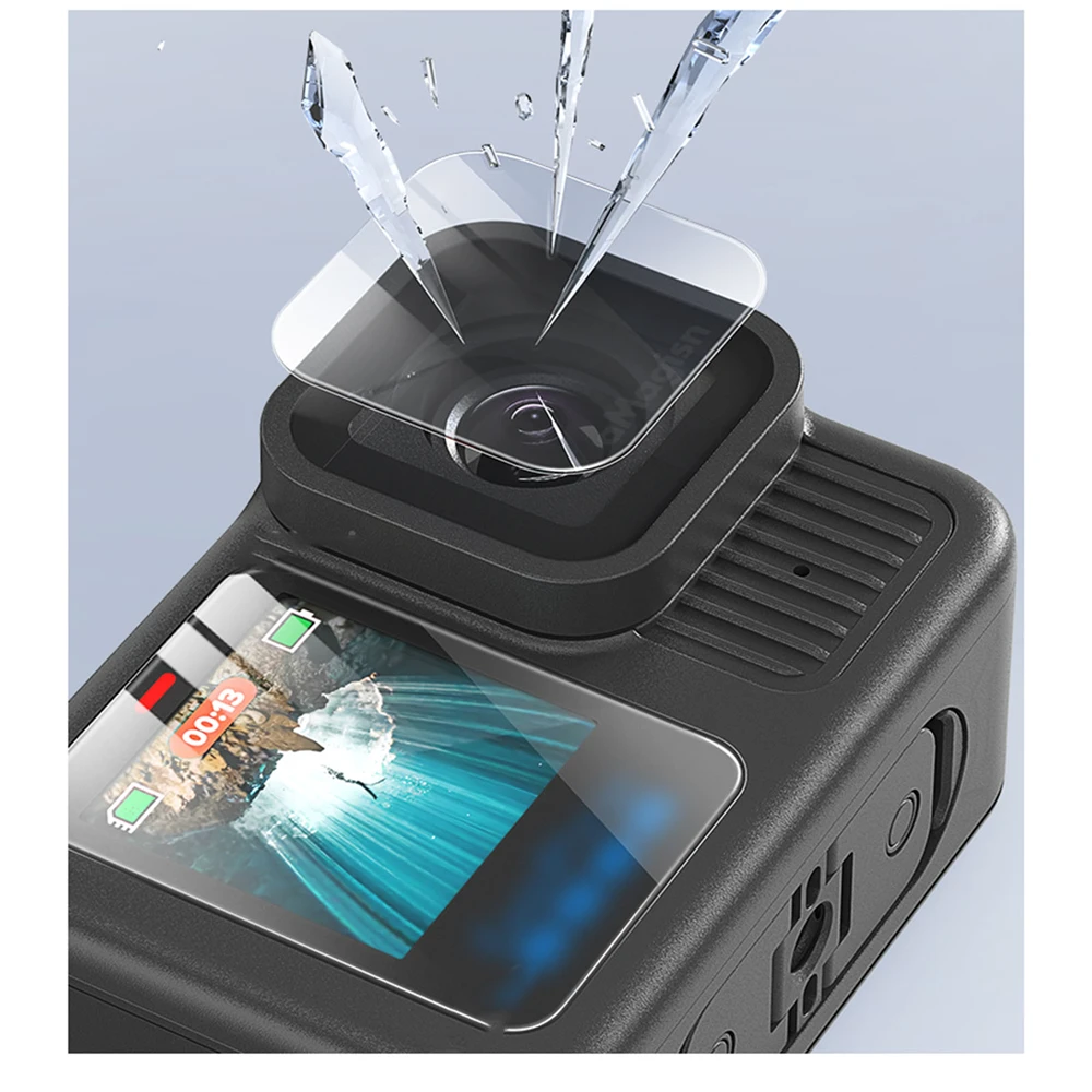 1/2Set HD Tempered Glass Screen Protector Lens Film With Wipes Touch Sensitive for Hero13 Black Sports Camera Accessories