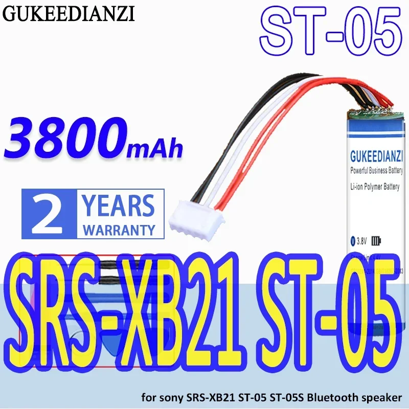 GUKEEDIANZI High Capacity Battery 3800mAh for sony SRS-XB21 ST-05 ST-05S Bluetooth speaker Bateria