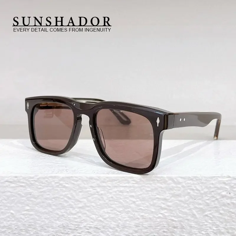 

Top luxury brand square acetate men women sunglasses WESLEY Fashion outdoor handmade Retro high quality UV400 SUNglasses