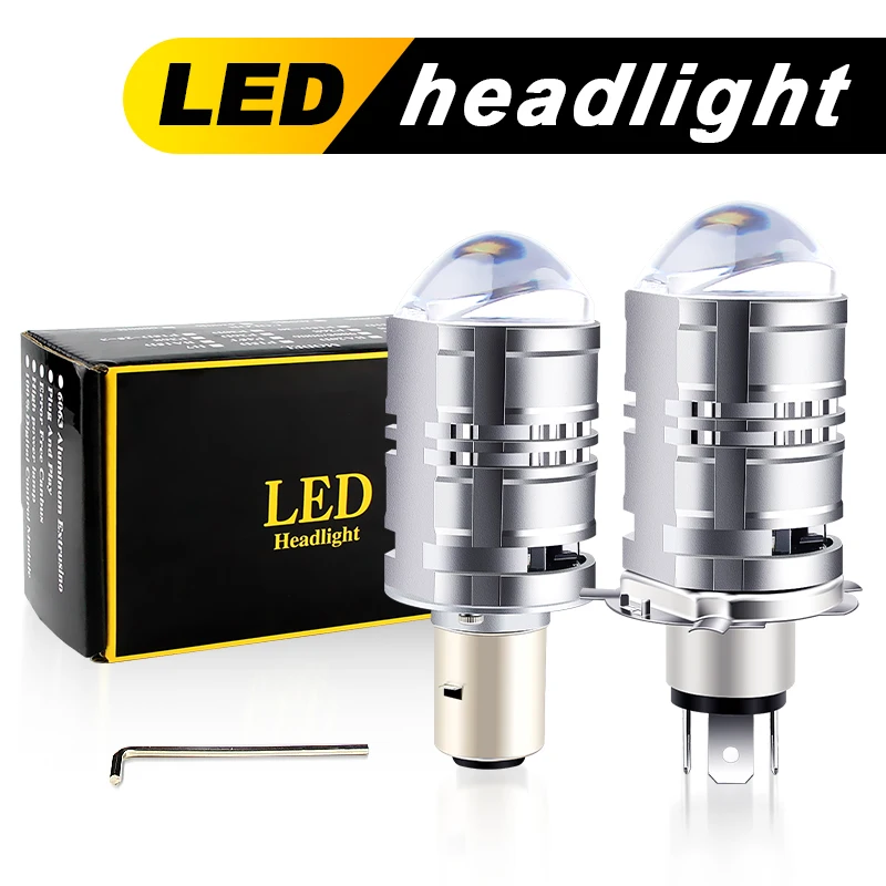 

H4 Светодиодный проектор 120 Вт Лампа 20000LM Canbus H6 BA20D Светодиодная супер яркая фара с двумя линзами Автомобильная лампа дальнего/ближнего света Headlam