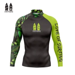 New Rashguard Men's Surfing Clothing Long Sleeve Uv Protection Shirts Quick Dry Keep Warm Tops Hombre Swim Wear Bathing Suit