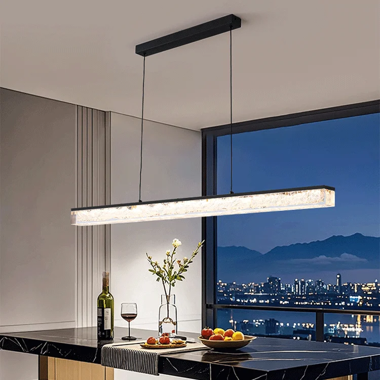 

Minimalist Restaurant Chandelier Purui Full Spectrum Simple bar Creative Dining Table Dining Room High-end One Word Long Lamp