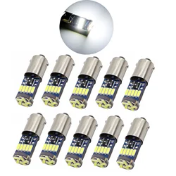 10pcs Ba9s T4W LED Car Light Bulbs White 4014 15-SMD T11 H6W LED Canbus car Interior Dome Map Light Kit for Audi A4 B6 B7 Sedan