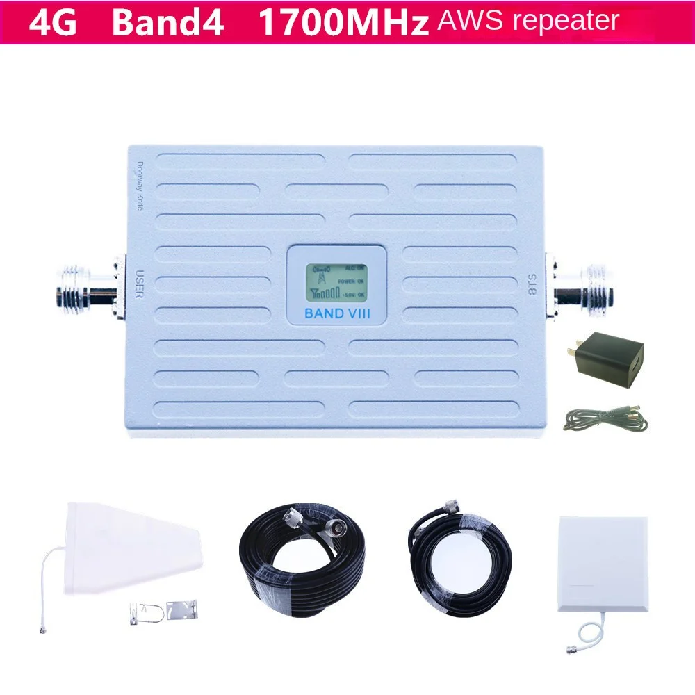 4G Mobile Phone Signal Enhancement Amplifier 1700MHz Extended Repeater Band4