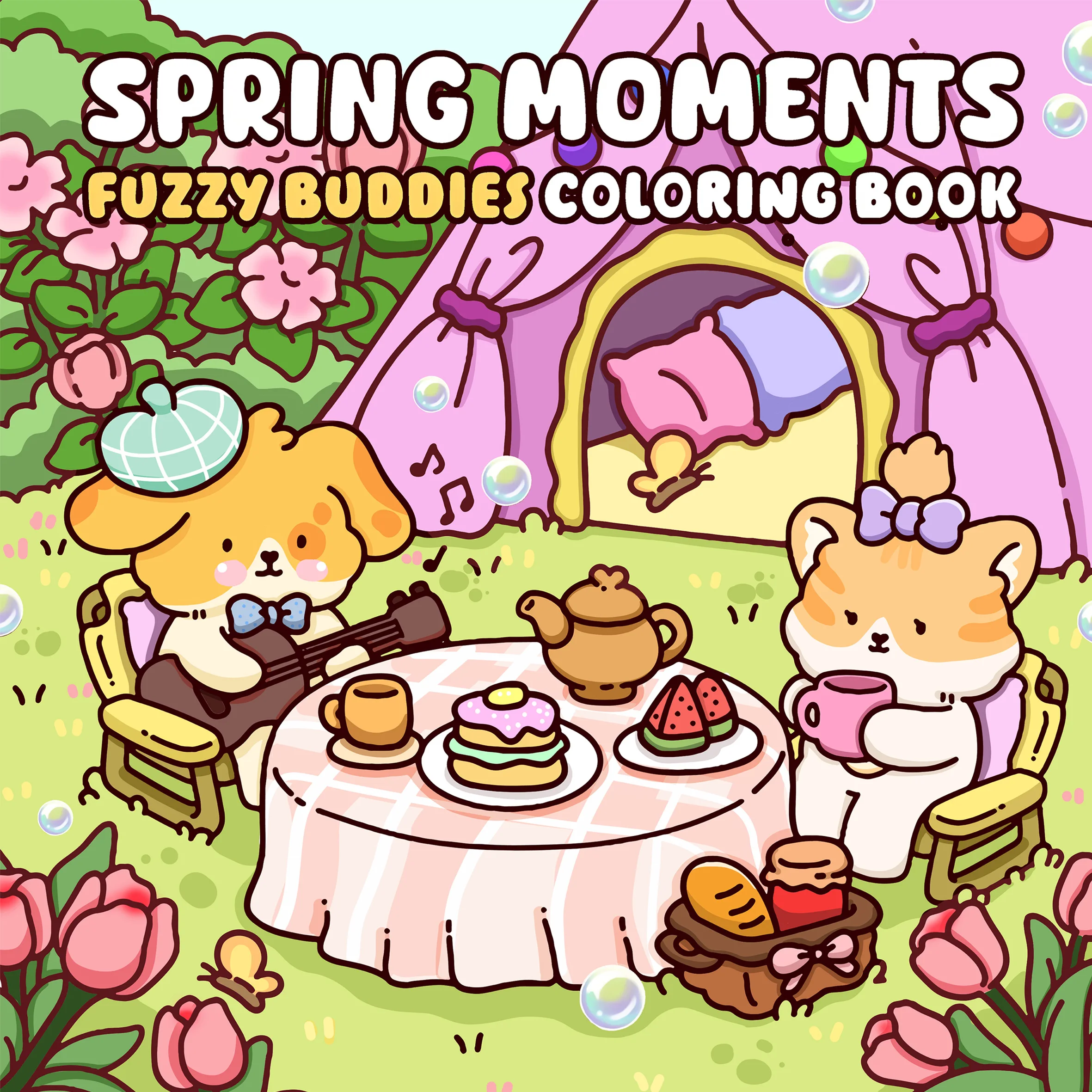 SPRING MOMENTS: Coloring Book for Adults Featuring Cute Cozy Daily Activities for Relaxation (Cozy Spaces Coloring)