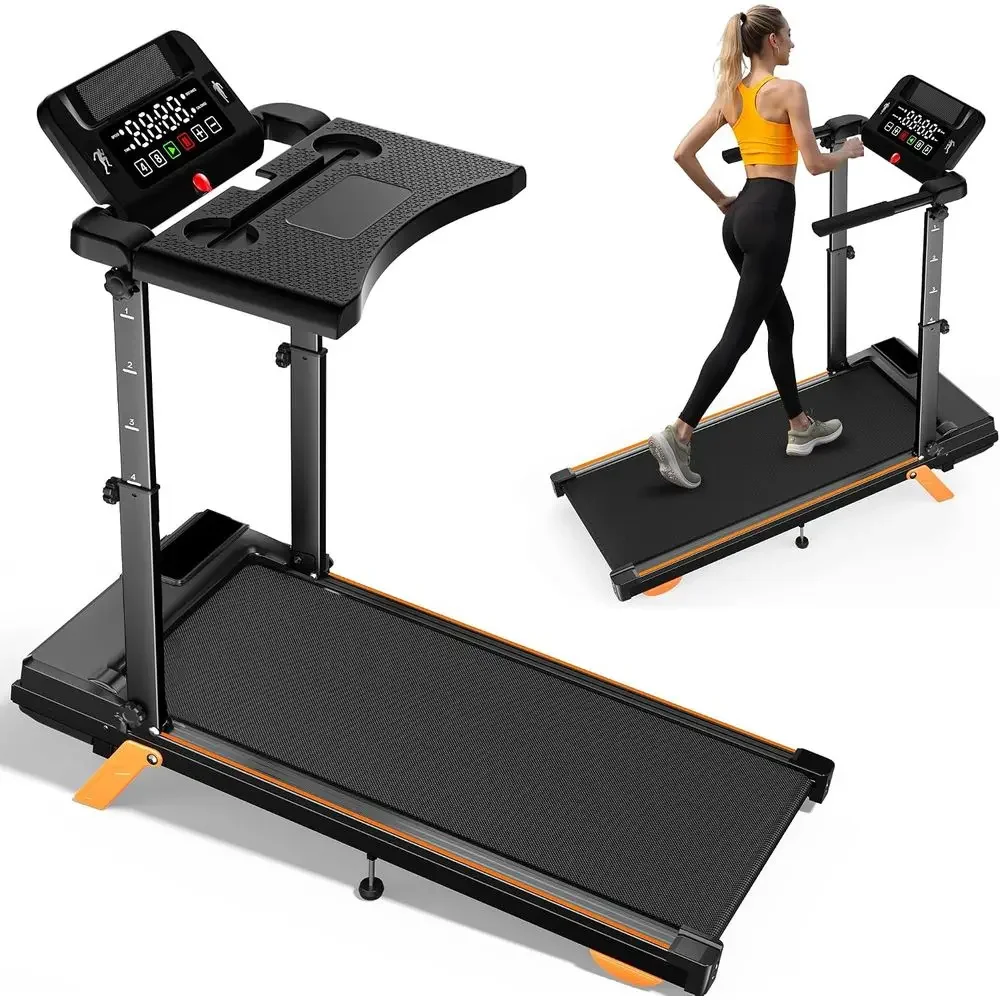 Heavy-Duty Treadmill with Adjustable Height, 12% Incline, Standing Desk, 3.5HP Motor, 8.0MPH Speed