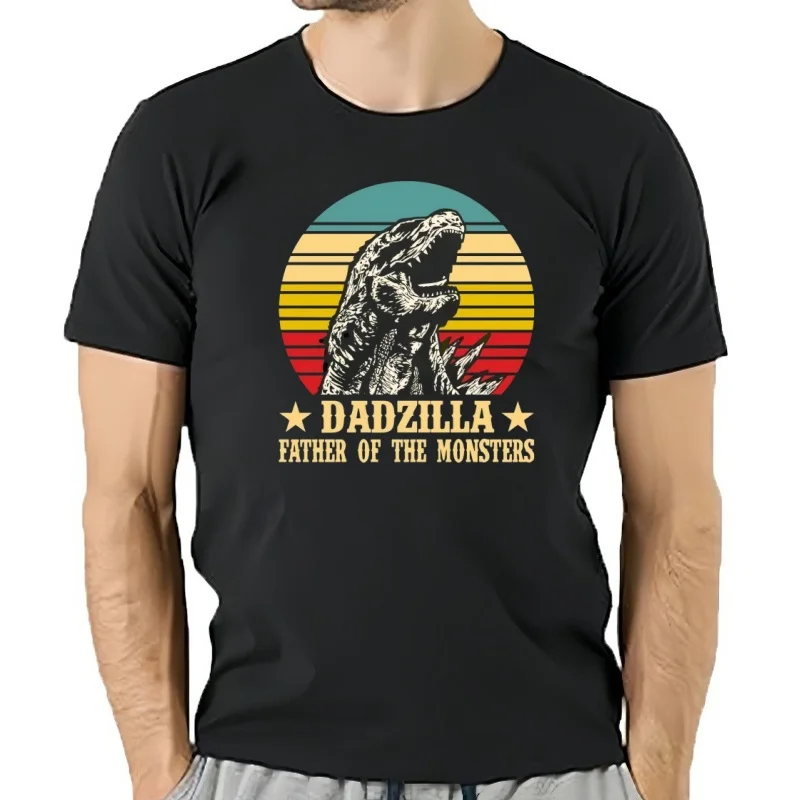 Drôle Dadzilla Père des Monstres T-Shirt 100% Coton O-cou Manches Courtes D'été Casual Hommes T-shirt Taille S-3XL