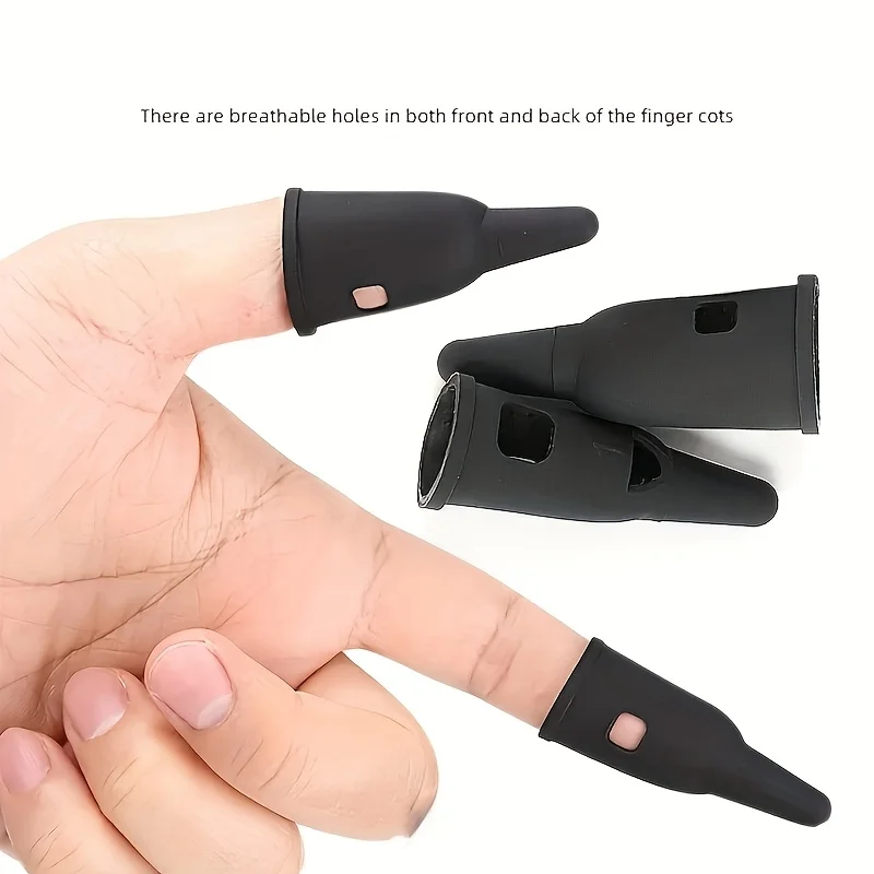 Ultra-soft flexible silicone finger guard, lightweight and snug fit. Ideal for long-hour gaming, writing and digital painting