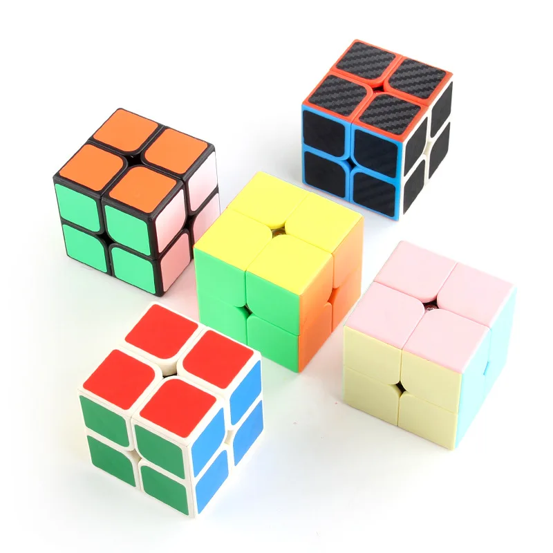 1Pcs Fun Kids Smooth 2nd Order Magic Cube Toy Rotating Solid Carbon Fibre Magic Cube Adult Children Toys Educational Toys Gift