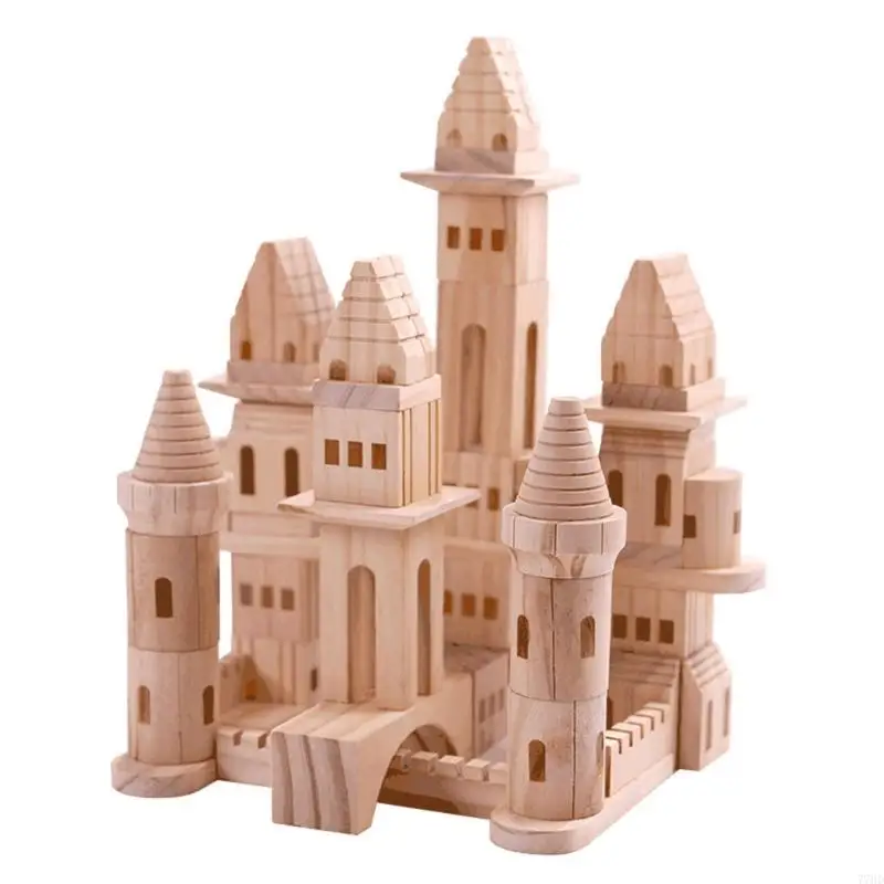 77HD Stacking Toy Castle Building Block for Boy Girl 3 4 5 6 Years Old