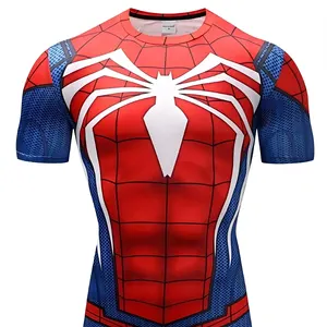 Digital 3D Superhero T-shirt for men, cross-bold, sports clothes, tight top, fitness, spider clothes 10 Main Sales Men's 3D Shirt - №5