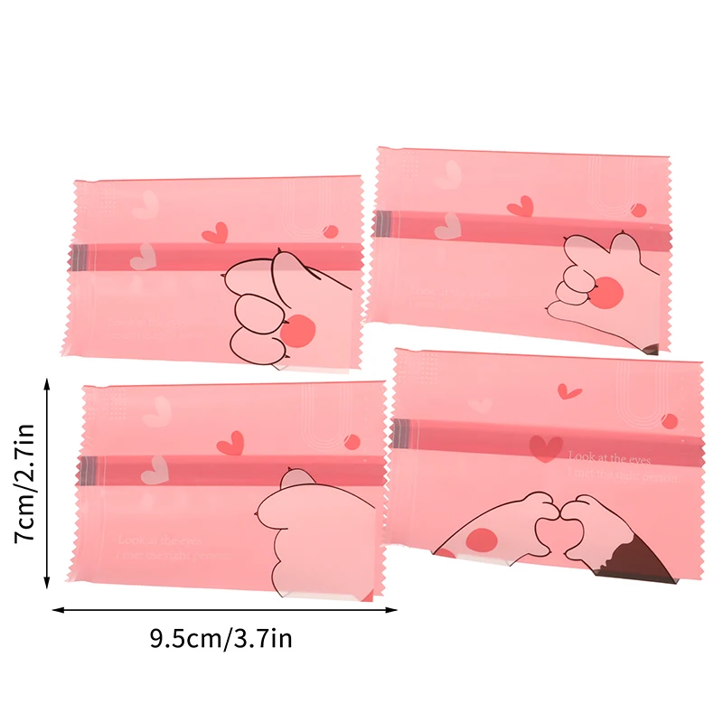 100 pçs dos desenhos animados leite data floco de neve pastelaria saco de doces saco de embalagem de vedação niujuan açúcar biscoito máquina de embalagem saco de vedação