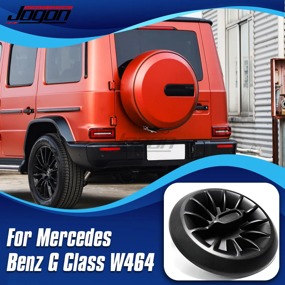 For Mercedes Benz G Class W464 G500 G550 G350 G63 G65 2019+ H style Carbon Fiber Car Spare Wheel Tire Cover Rear Tyre Cover