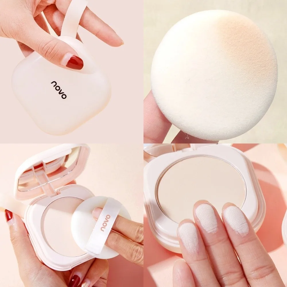 New NOVO Loose Powder Brightening Effect Lasting Concealer Pressed Powder Oil Control Makeup Setting Makeup Powder Daily Makeup