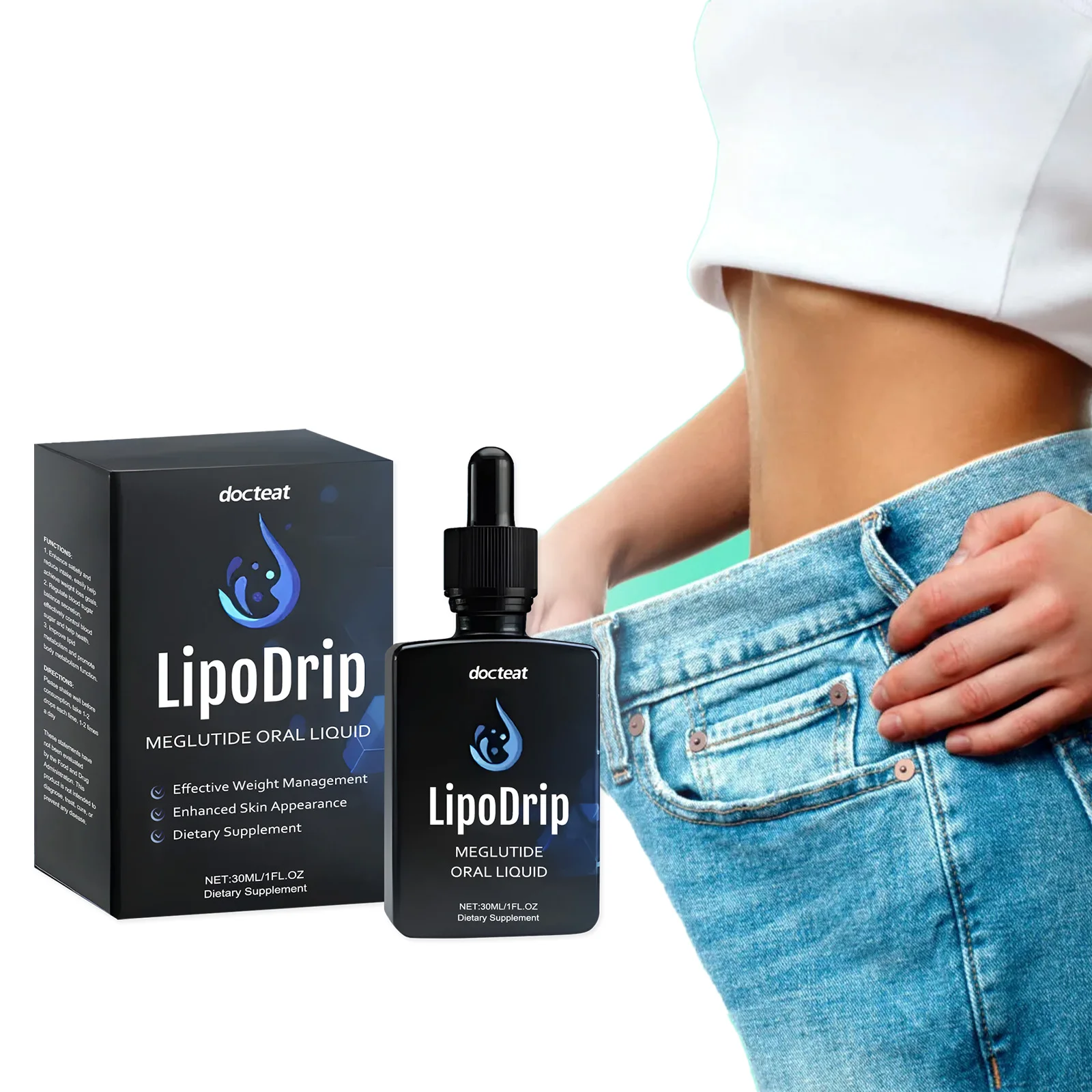 

DOCTEAT Meglutide Oral Liquid Appetite Suppressant Control Satiety Drops для улучшения метаболизма и липидов