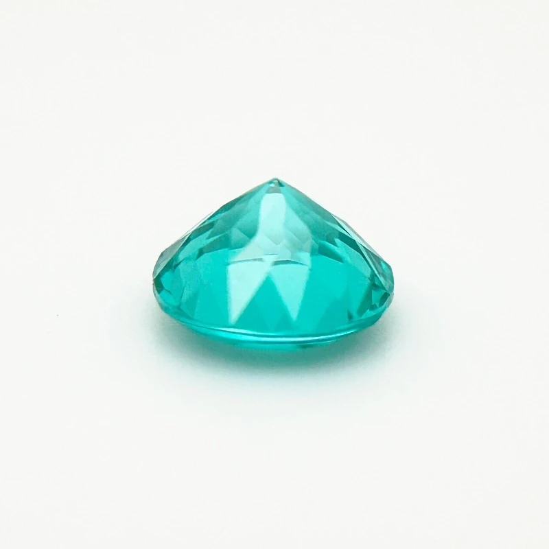 Paraiba Neonblauer Synthetischer Edelstein in Runder Form mit Zertifikat Verfügbar in Mehreren Formen Wählbar – Detail 2