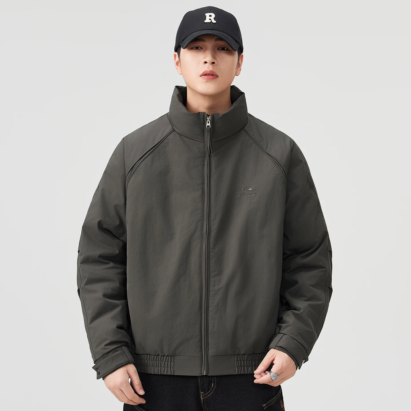 

Мужская уличная одежда, повседневная свободная теплая легкая пуховая куртка, мужская утепленная теплая куртка-карго с воротником-стойкой, парки, пальто, верхняя одежда