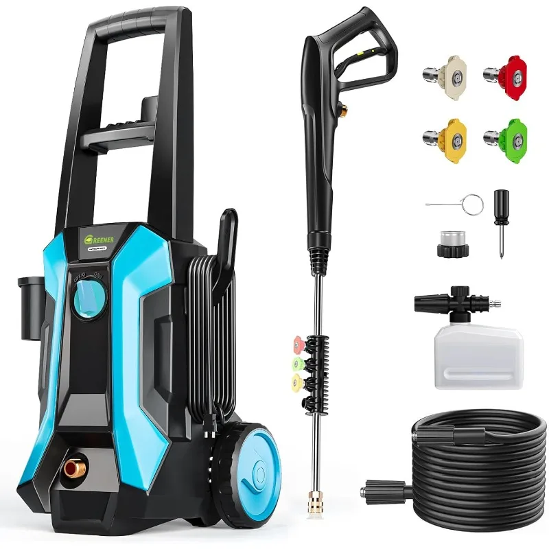 Pressure Washer 3500 PSI, 4 Quick Nozzles, 2.4GPM, 23FT Outlet Hose, 16FT Power Cord, Power Washer Electric Pow