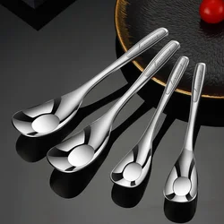 WORTHBUY Yuanbao Spoon 316 Stainless Steel Kid Soup Spoon Kitchen Cute Tableware Children Cutlery Rice Spoon Dessert Scoop