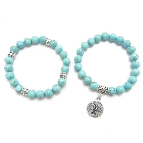 Customizable Turquoise Double "Tree of Life" DIY Accessories Textile Products and Tools WSL401190