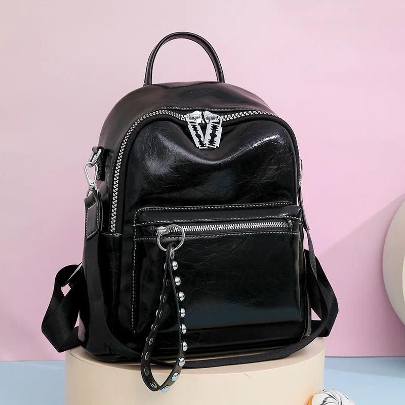 

Женский кожаный текстурированный новый универсальный модный женский дорожный рюкзак большой вместимости, сумки для отдыха для женщин