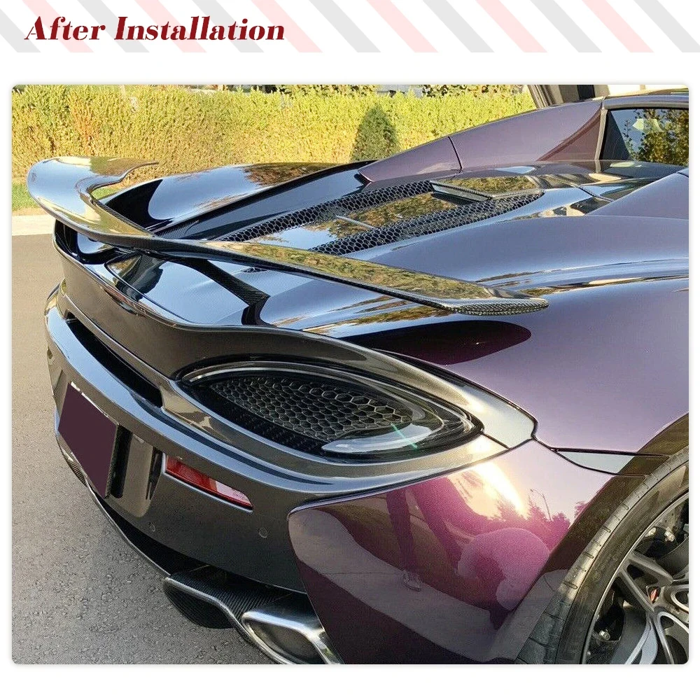 Rear Spoiler Fits for Mclaren 540c 570s 2-Door 2015-2019 Custom Parts Trunk Lip Spoiler Rear Wing Spoiler Body Kits Carbon Fiber