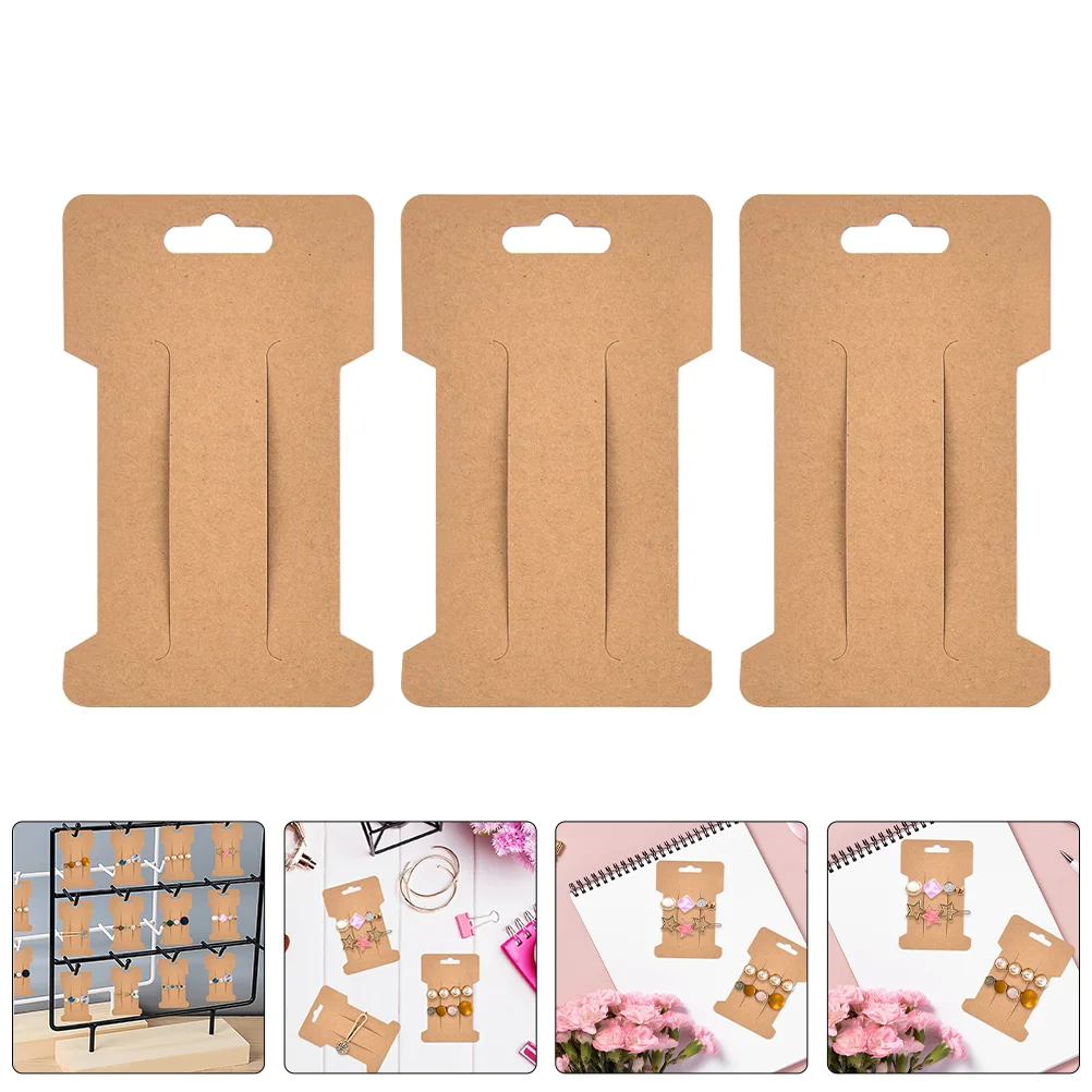 

100 Pcs Hairpin Display Jam Necklace Card Packaging for Selling Jewelry Jewels Earring Cardboard Hanging