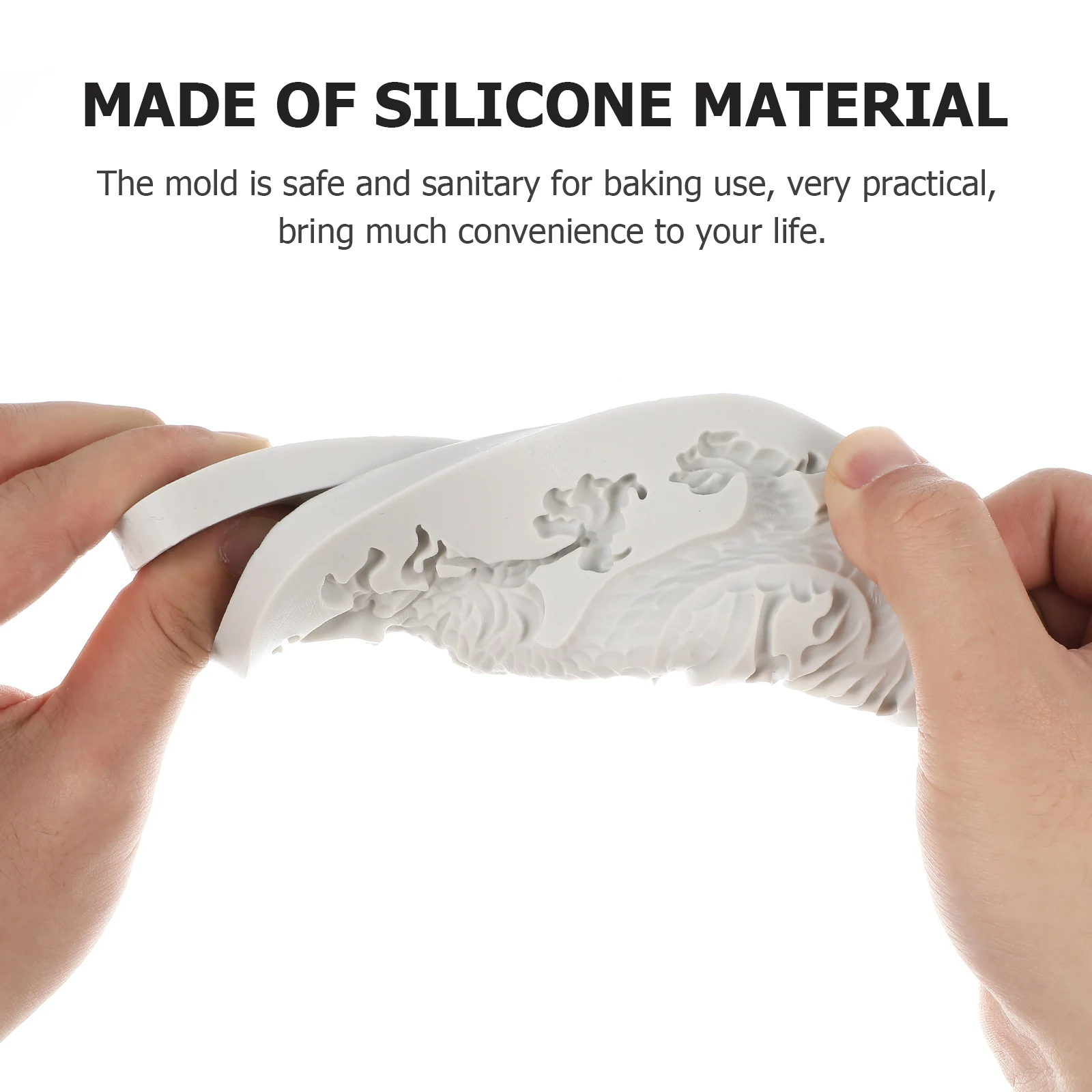 

1PC Dragon Silicone Mold Chinese New Year Craft Style Chocolate Clay Baking Tool Flexible Candy Mold Non Stick Bakery Supplies