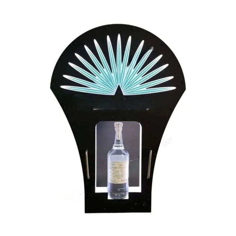 Custom Bottle Presenter Led Acrylic Glorifier Neon Sign  Bottle Service For Party Nightclub