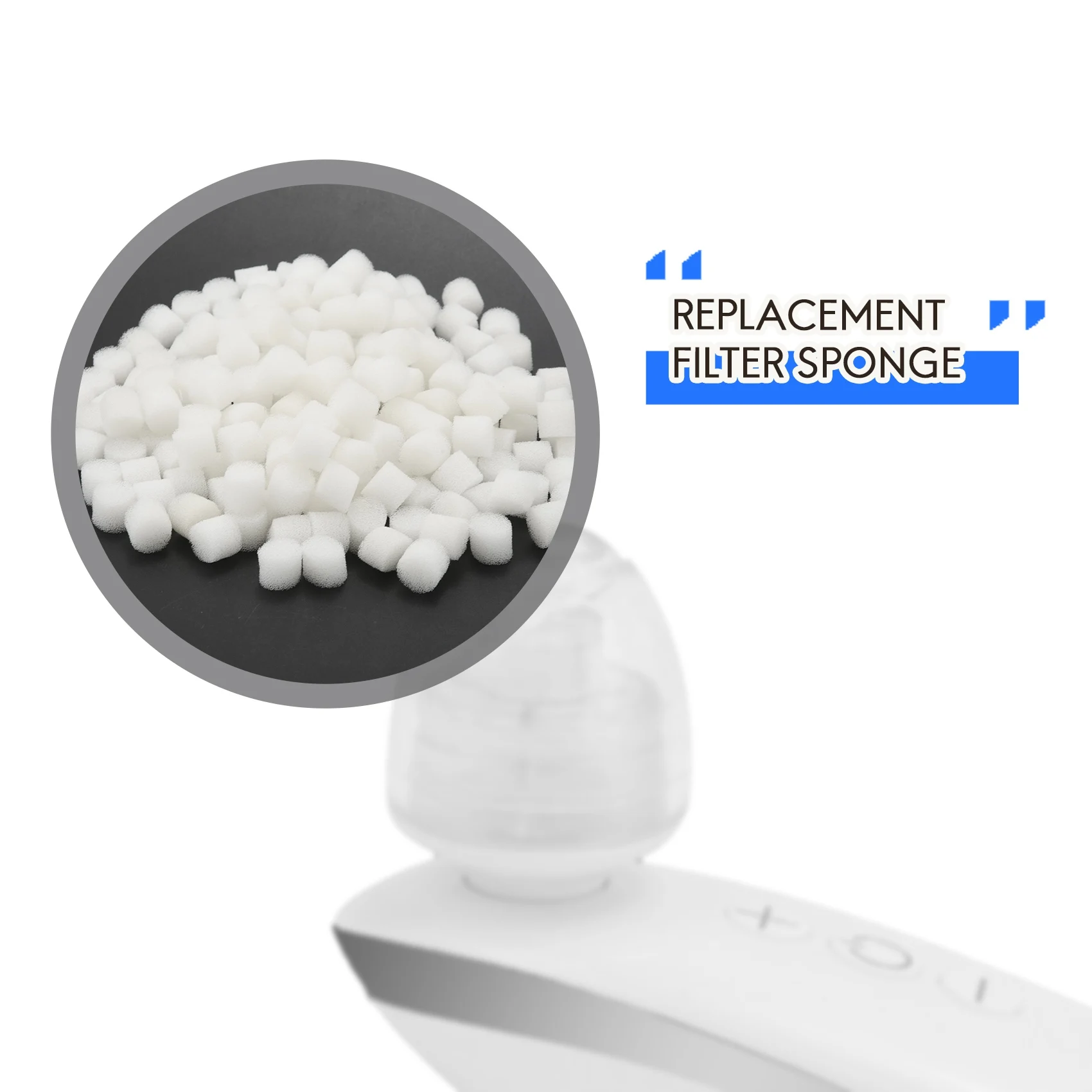 ฟองน้ำกรองเปลี่ยนขนาด 300 ชิ้น ใช้งานง่าย สำหรับเครื่องดูดสิวเสี้ยนและทำความสะอาดรูขุมขน